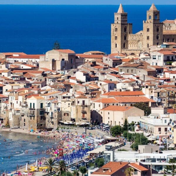 View of a city in Sicily