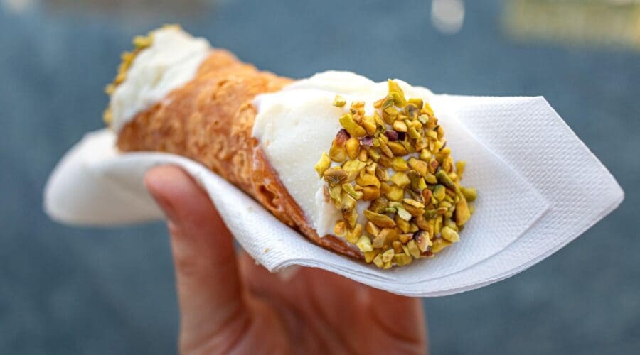 close-up of food, cannolo siciliano