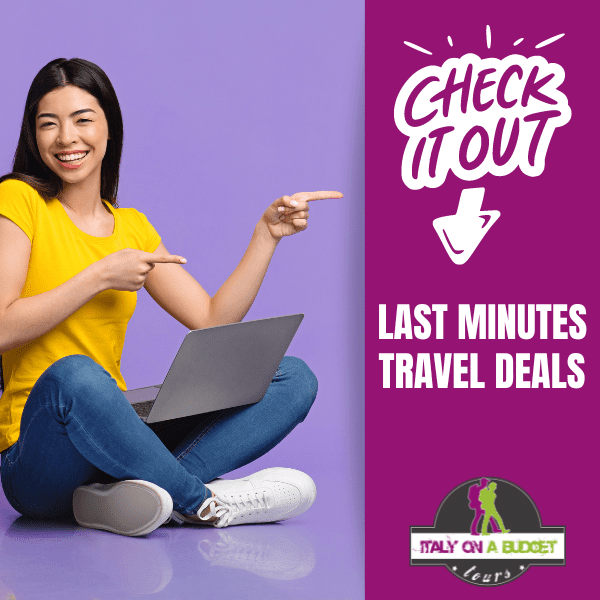 promo image used to draw attention to some last minute travel deals