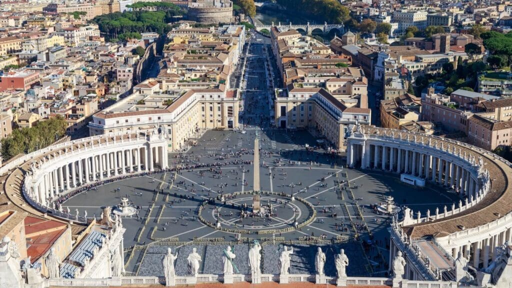 view of St. Peter's Square in the Vatican