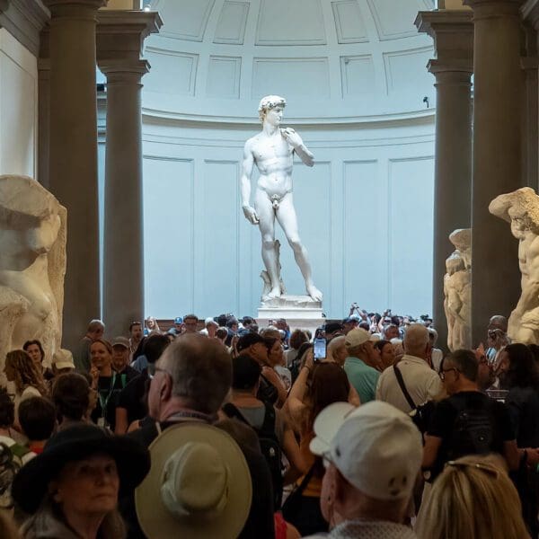 Michelangelo's David at the Galleria dell'Accademia in Florence