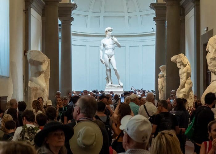Michelangelo's David at the Galleria dell'Accademia in Florence