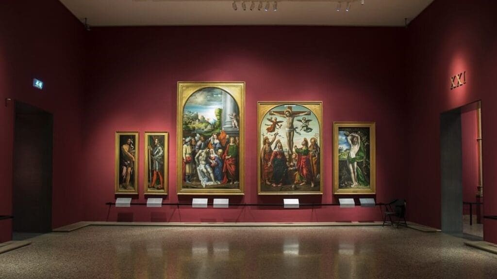 art displays at Pinoteca di Brera